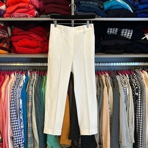 Michael Kors white cuffed 4 pocket pull on cropped trousers size 2 NWOT